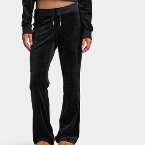 Juicy Couture Black Velour Y2K / 2000s  Joggers / pants - size med (as is)